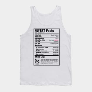 NU'EST Nutritional Facts Tank Top